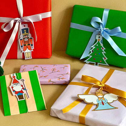 Geschenkanhänger Weihnachten mit 4 Motiven – Bastelvorlage zum Ausschneiden & Verzieren – Gutschein-Werkstatt