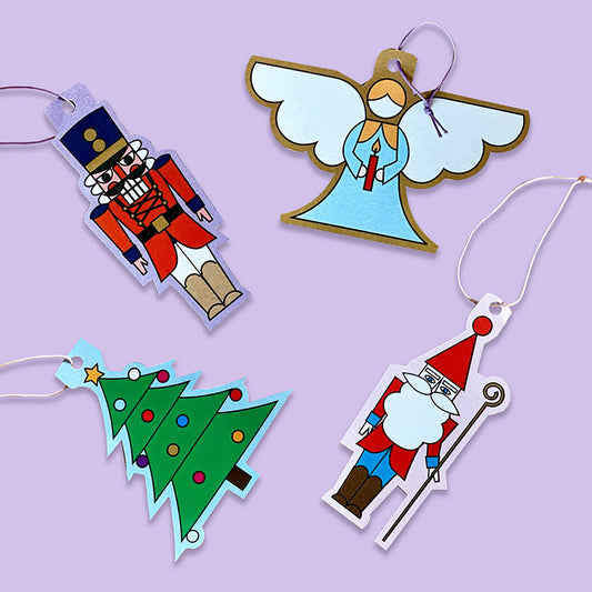 DIY Geschenkanhänger Weihnachten – Weihnachtsmotive zum Ausdrucken & Verzieren – Gutschein-Werkstatt