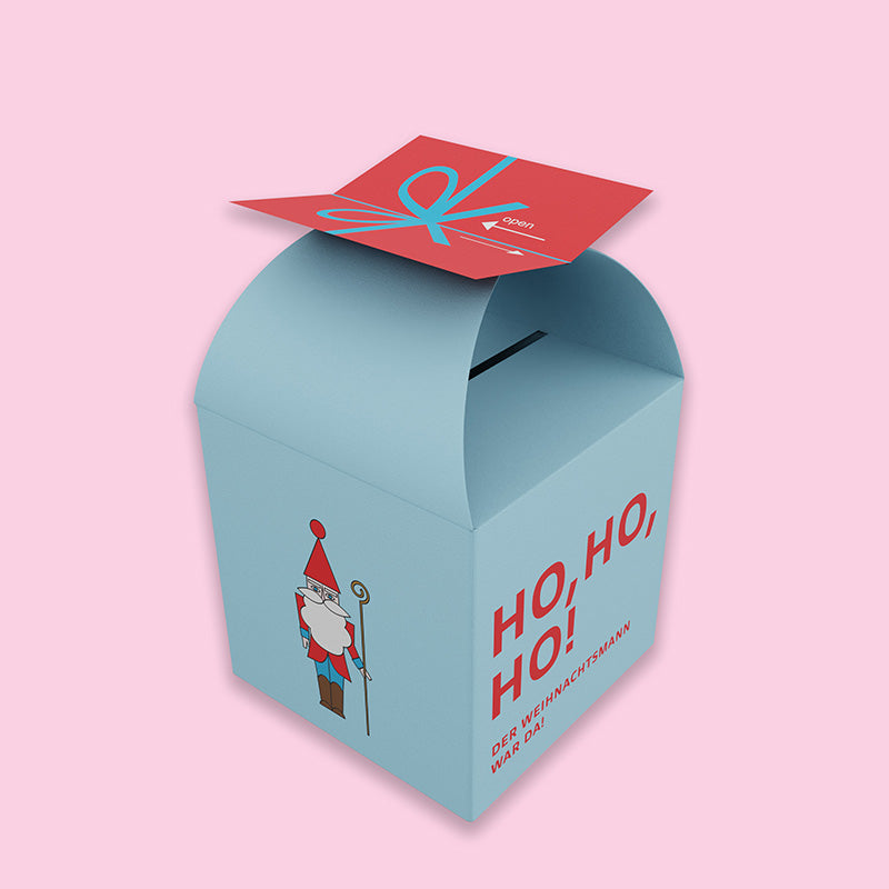 PDF Vorlage Gutscheinbox Santa – Sofort-Download zum Drucken, Schneiden, Falten & ideal für Weihnachten & Wichteln