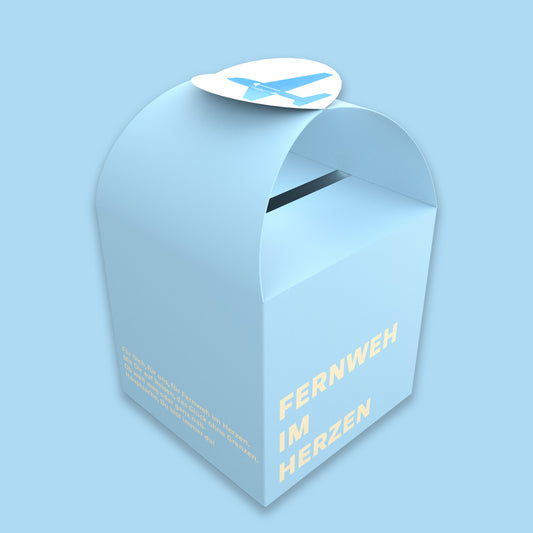 DIY Geschenkbox „Fernweh im Herzen“ – Reisegutschein Vorlage als PDF zum Ausdrucken und Basteln