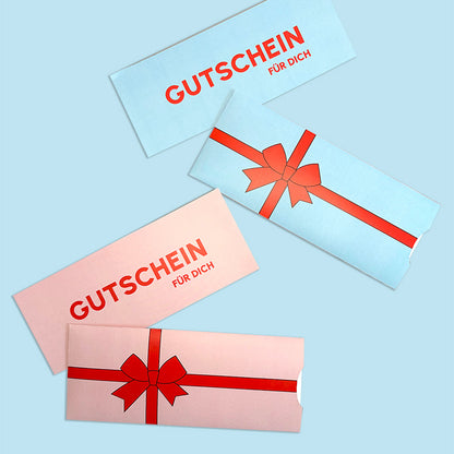 Gutschein Vorlage "Schleife"  – ultra schnell gebastelt | Sofort-Download