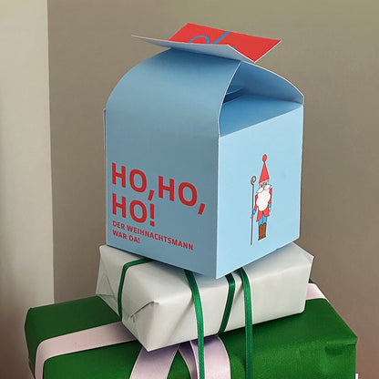 Kreative Weihnachtsbox mit Santa-Motiv als DIY Verpackung für Gutscheine, kleine Geschenke & Wichteln