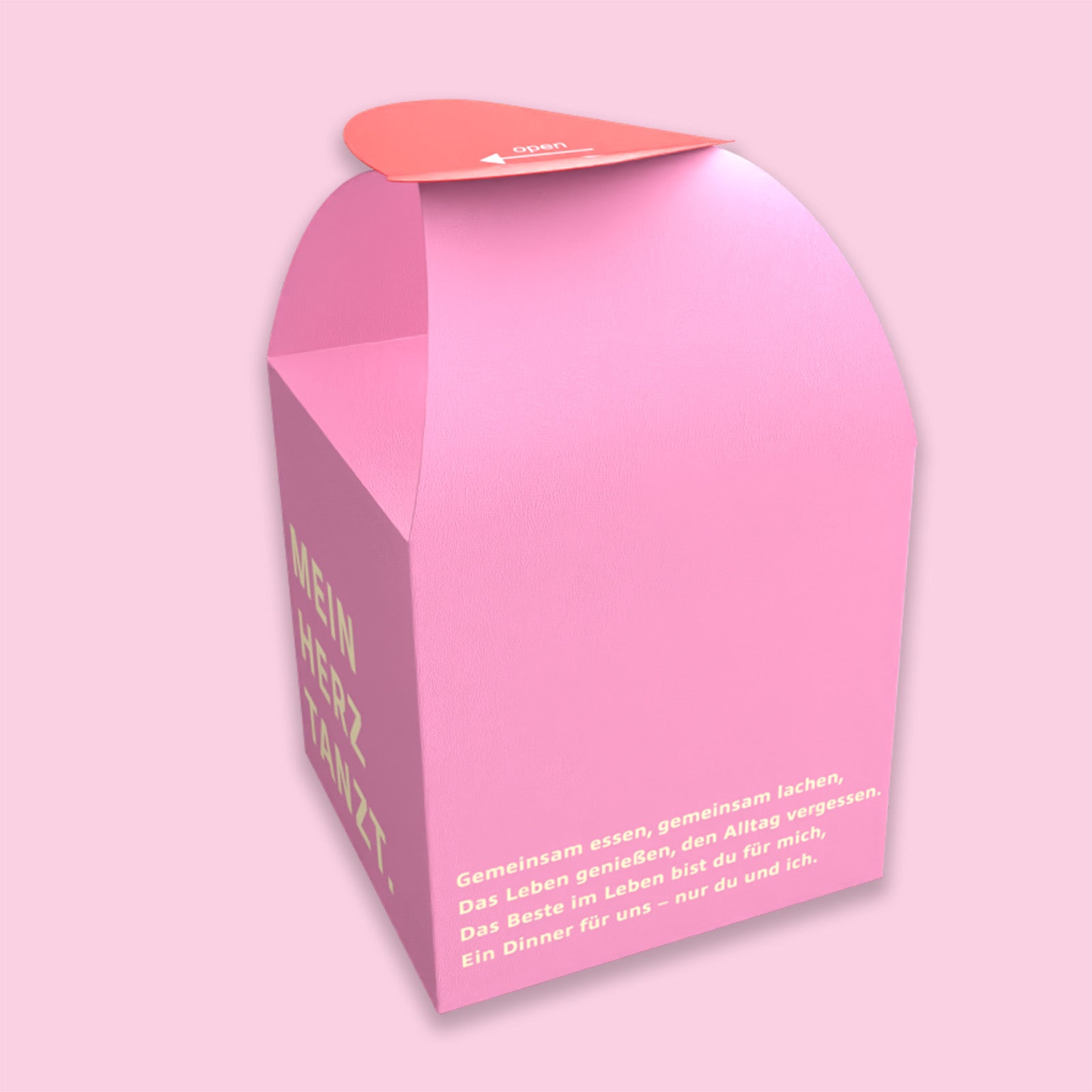 Geschenkbox „Mein Herz Tanzt“  für einen Gutschein zur Datenight oder romantischem Abendessen