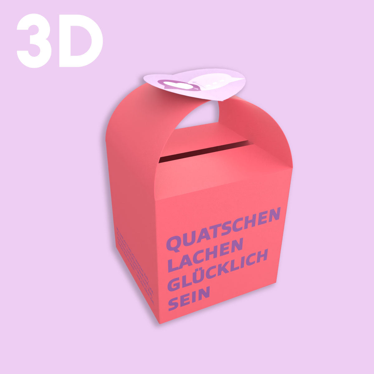 3D-Modell der Geschenkbox „Quatschen, lachen, glücklich sein“