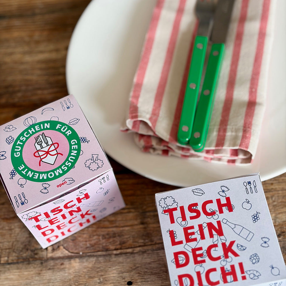 Selbstgebastelter Restaurant Gutschein als Geschenkbox zum Ausdrucken – perfekte Überraschung für ein gemeinsames Esse